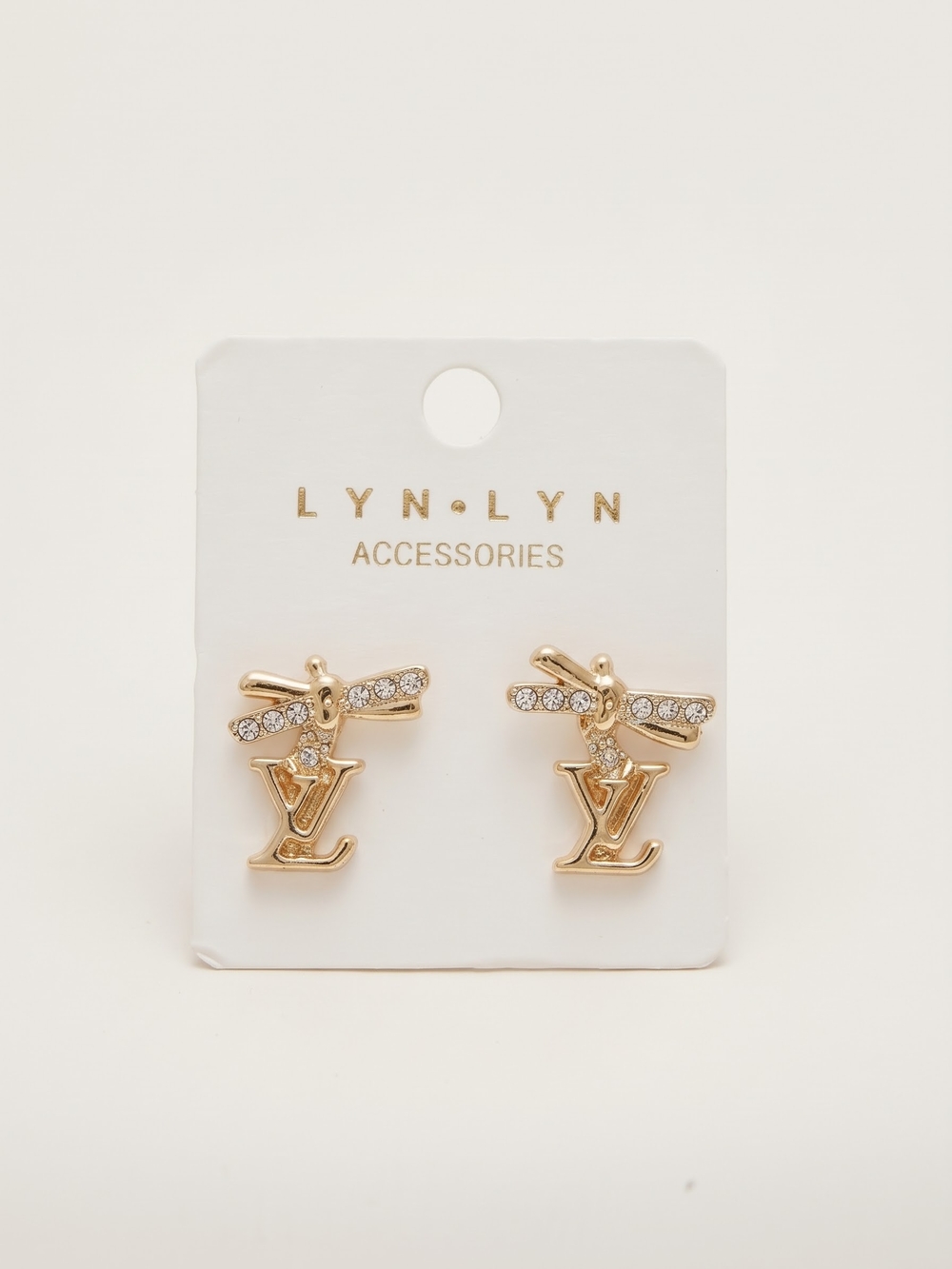 Brand NEW Gold Crystal Drop Earrings - Gold
